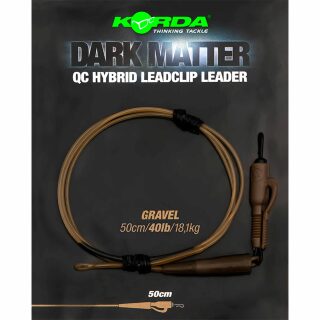 Korda Dark Matter Leader QC Hybrid Clip 40lb - 1m