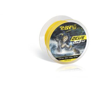 Black Cat - Zeus Line G2 gelb - 250m 0,38 mm - 37kg / 81lbs