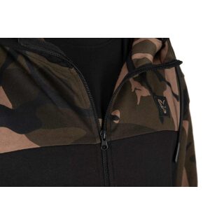 Fox - LW BLack/Camo Split Zip Hoody - S