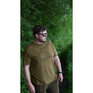 Avid Carp Icon T-Shirt khaki