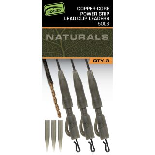 Fox - Edges Naturals Copper-Core Power Grip Lead Clip Leaders