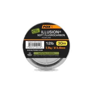 Fox - Illusion Fluorocarbon Soft Hooklink Naturals Green - 30m